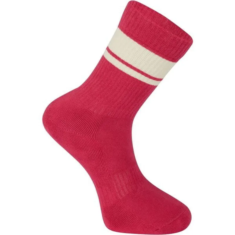 Madison Roam Isoler Cycling Crew Sock in Magenta Pink