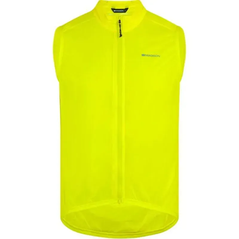 Madison Flux Men's Ultra Packable Waterproof Gilet in Yellow