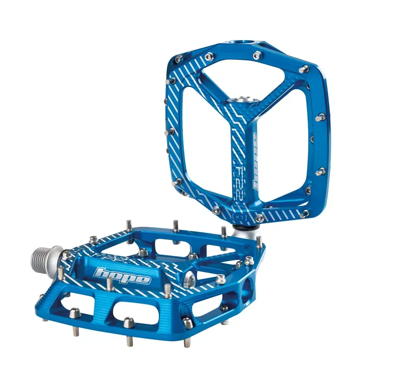 Hope F22 Flat MTB Pedals Pair - Blue