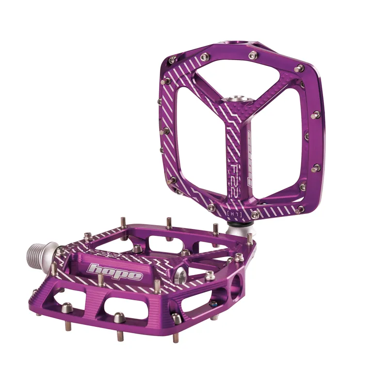 Hope F22 Flat MTB Pedals - Pair - Purple