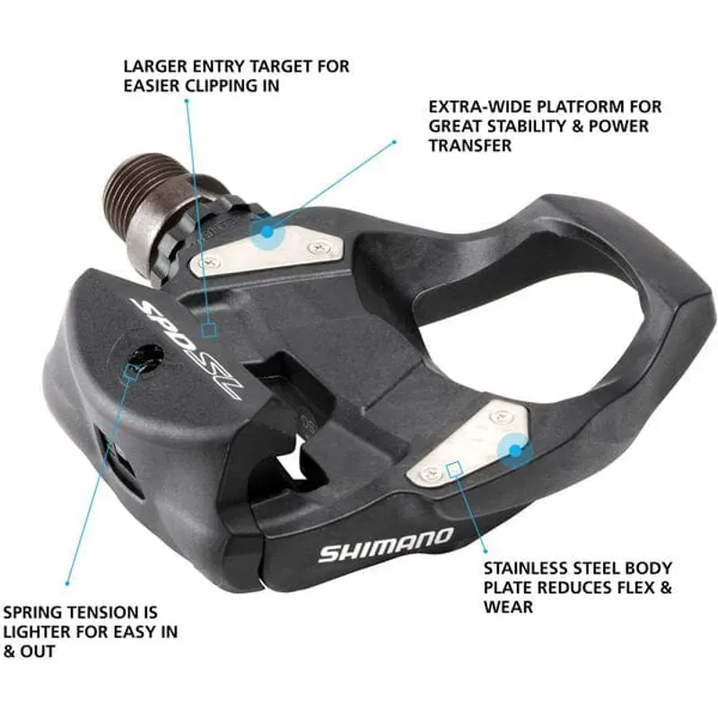 Shimano Road pedals PD-RS500 SPD-SL in Black-1