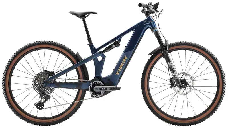 2026 Trek Powerfly FS+ 8 Gen 4 E-Mountain Bike in Mulsanne Blue