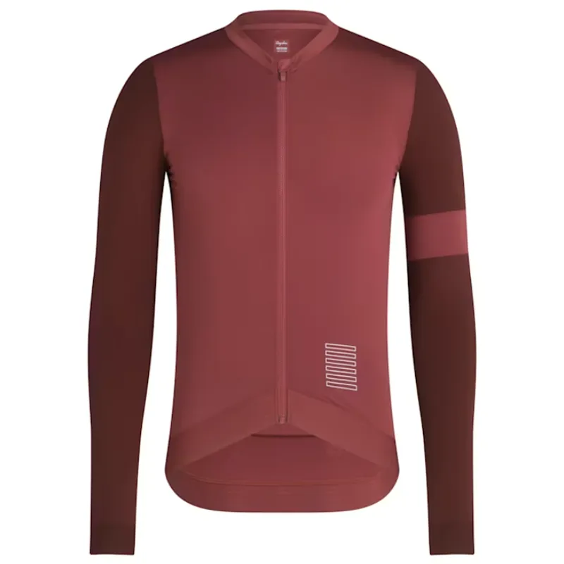 Rapha Mens Pro Team Long Sleeve Training Jersey Terracotta