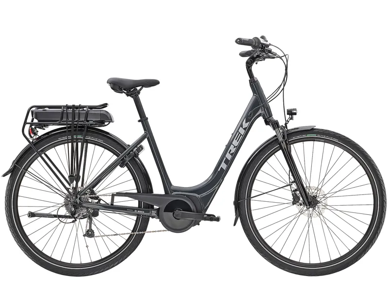 Trek Verve+ 1 Lowstep 300wh Electric Hybrid Bike in Grey