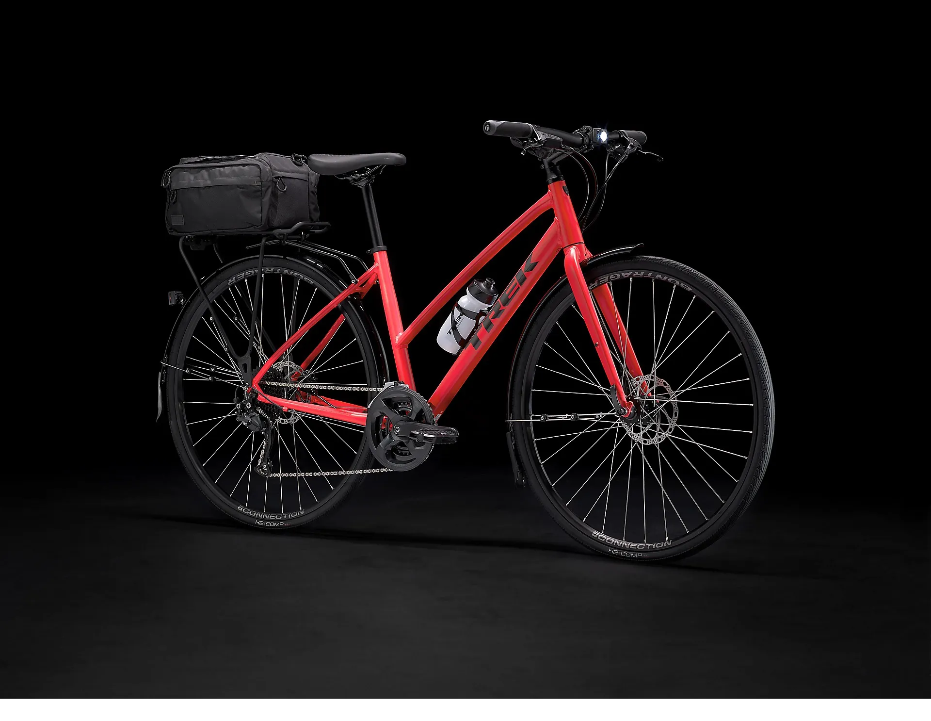 Trek FX Disc Equipped Stagger Womens Hybrid Bike in Viper Red