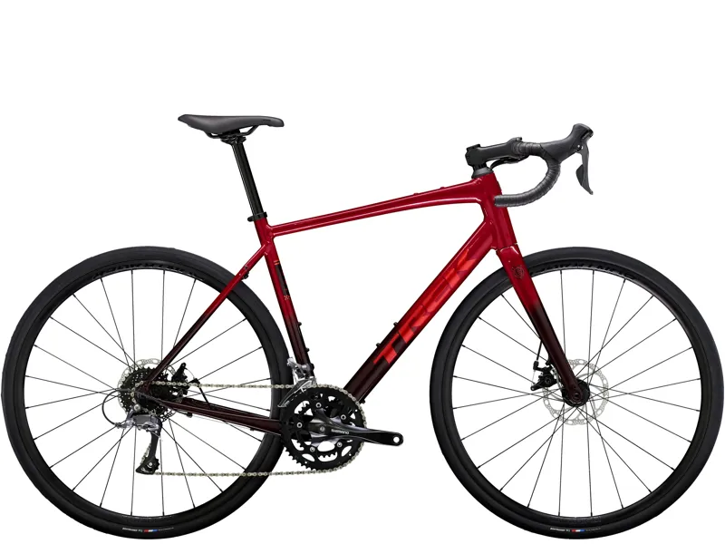 2026 Trek Domane AL 2 Aluminium Road Bike in Crimson Carmine fade