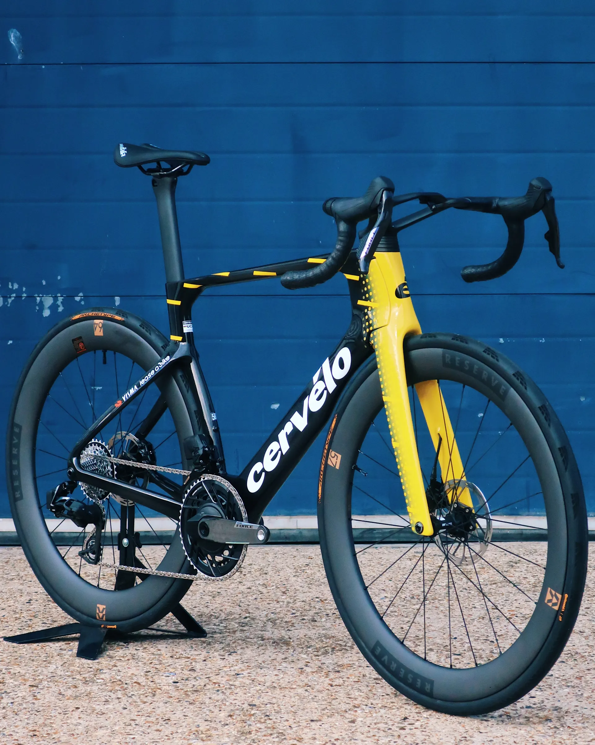 Cervelo S5 Force AXS Carbon Road 56cm Visma Lease-a-Bike Team Yellow