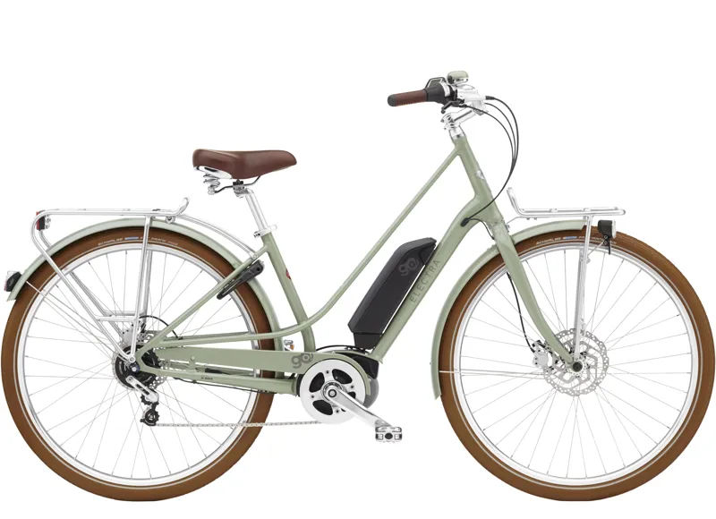 Electra Loft Go 5i Step Thru Electric Bike  in Tea Green