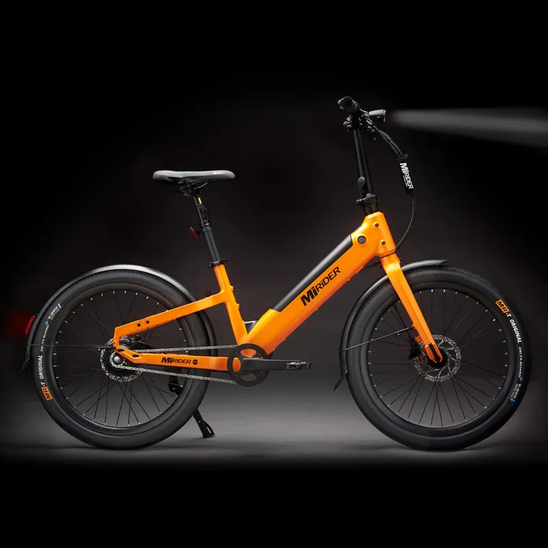 MiRider 24 Singlespeed Compact Step Through Electric Bike Ember Orange