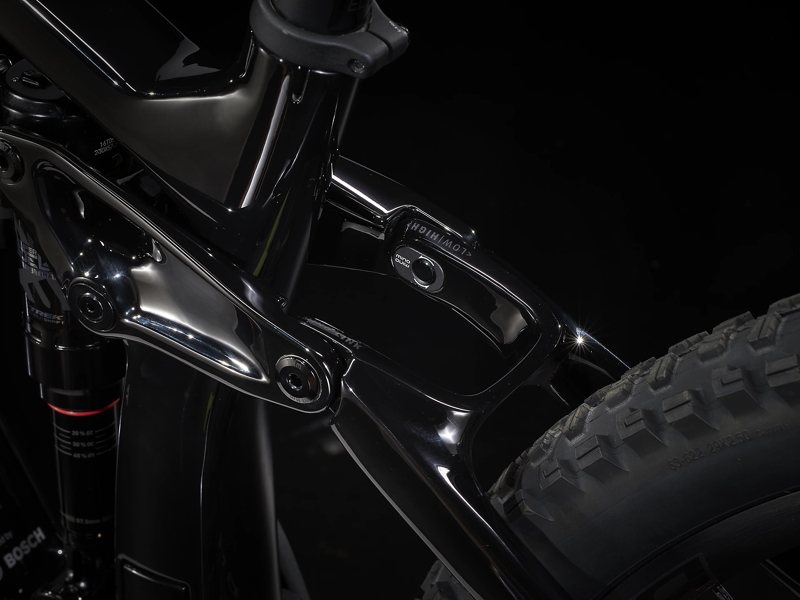 Trek Rail 9.8 XT eMountain Bike in Black/Marigold to Red Fade-6