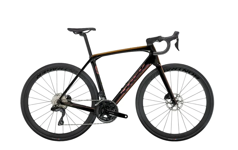 Trek Domane SLR Carbon Road Bike in Axinite Flip Trek Black