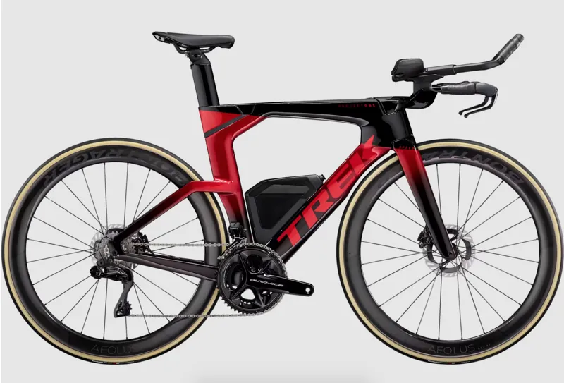 Trek Speed Concept SLR 9 Triathlon Bike in Metallic Red Smoke Carbon