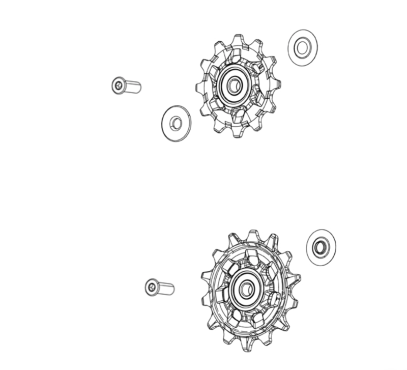 Sram Rear Derailleur Pulley Kit Nx/Sx Eagle 12t Upper 14t Lower Pulley