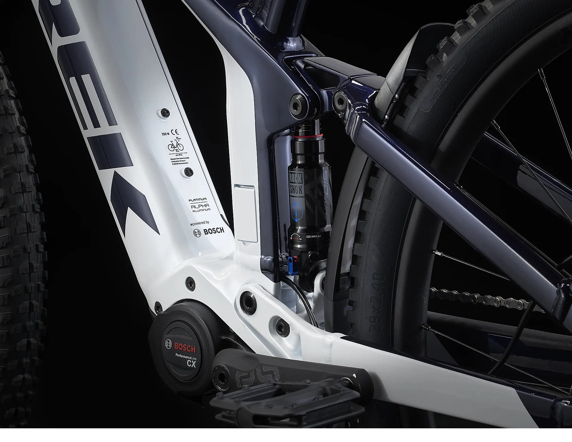 Trek Powerfly FS Electric Mountain Bike in White Size Small