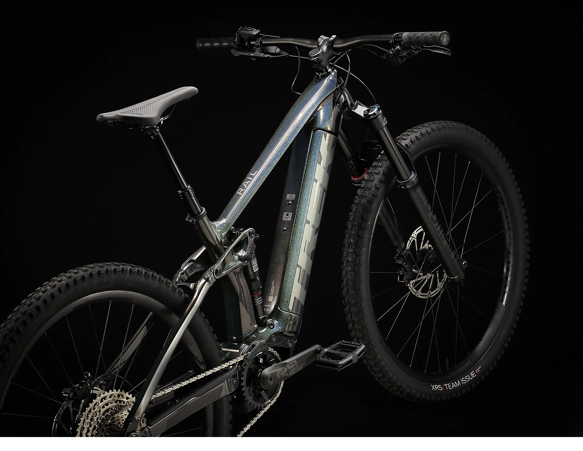 2024 Trek Rail Deore/XT Gen Electric Mountain Bike Prismatic Black