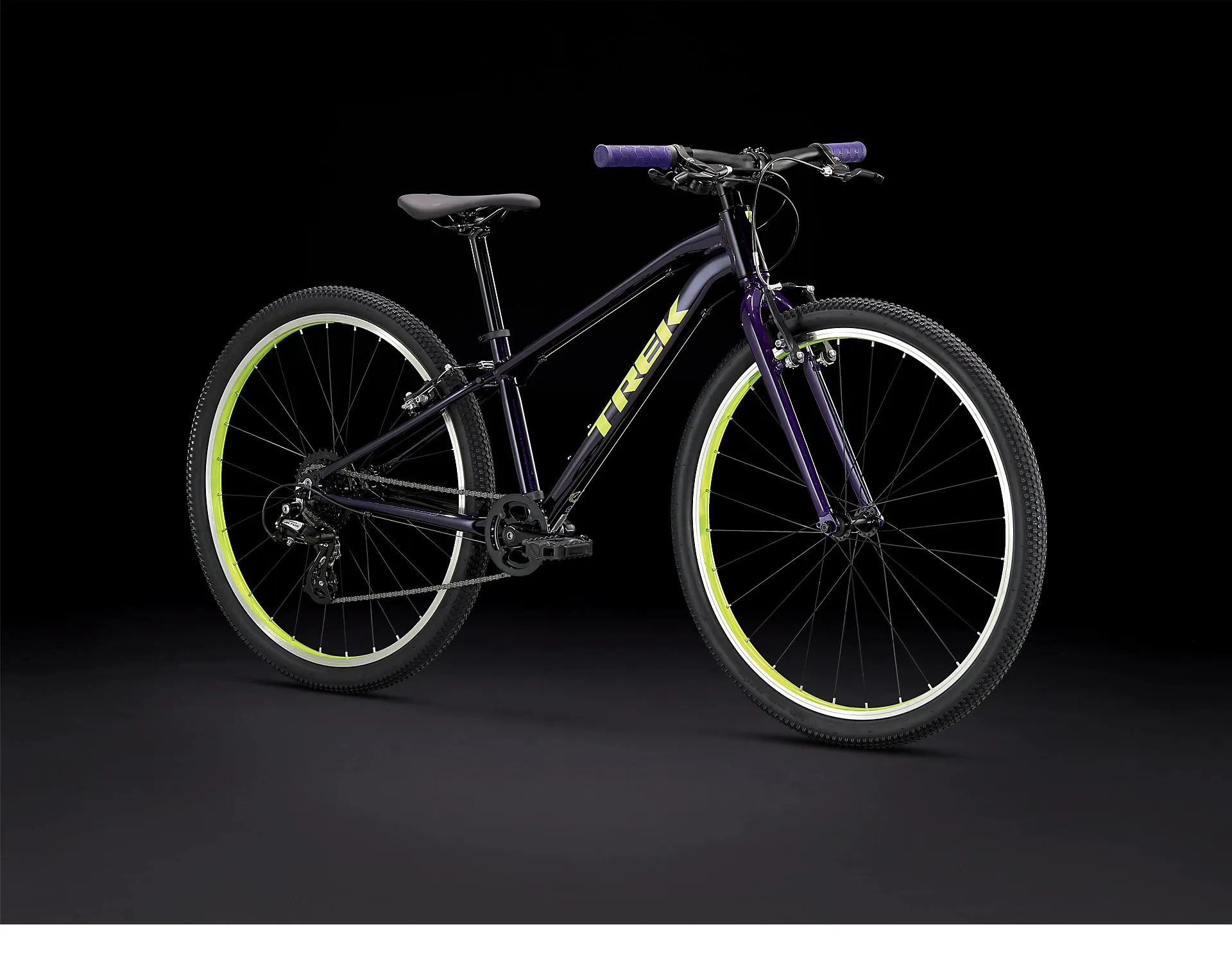 Kids Bike Trek 26 Inch Mountain Bike Black And Purple Trek Bike Trek Wahoo  26 Inch Wheel Kids Hybrid