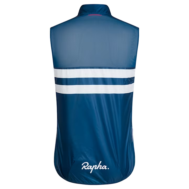 Rapha Mens Brevet Cycling Gilet Jewelled Blue White Large-1