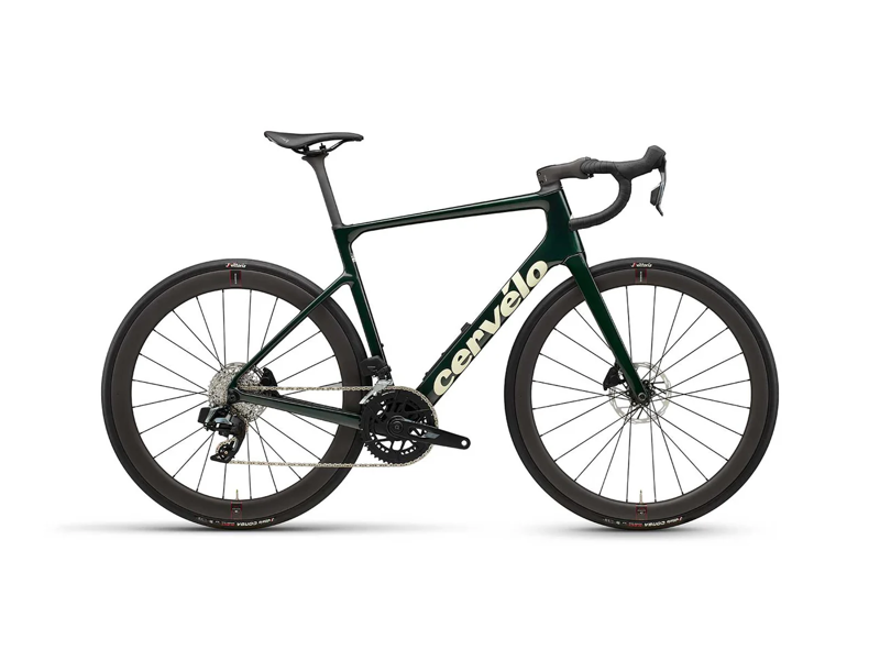 Cervelo Caledonia 5 Rival AXS Carbon Road Bike in  Emerald/Cream