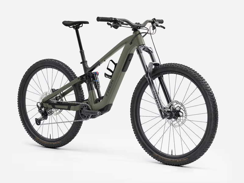 2026 Trek Fuel+ EX 5 EMTB Mountain Bike in Olive Grey Trek Black-1