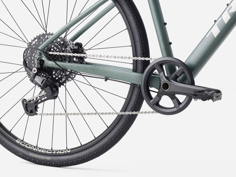 2026 Trek FX Sport AL 3 Step Over Hybrid Bike in Keswick Green-1