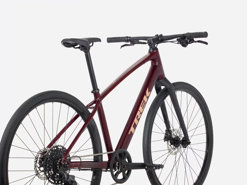 2026 Trek FX Sport AL 3 Step Over Hybrid Bike in Cobra Blood Red-1
