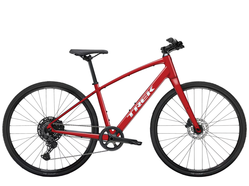 2026 Trek FX 2 Step Over Hybrid Bike in Fury Red