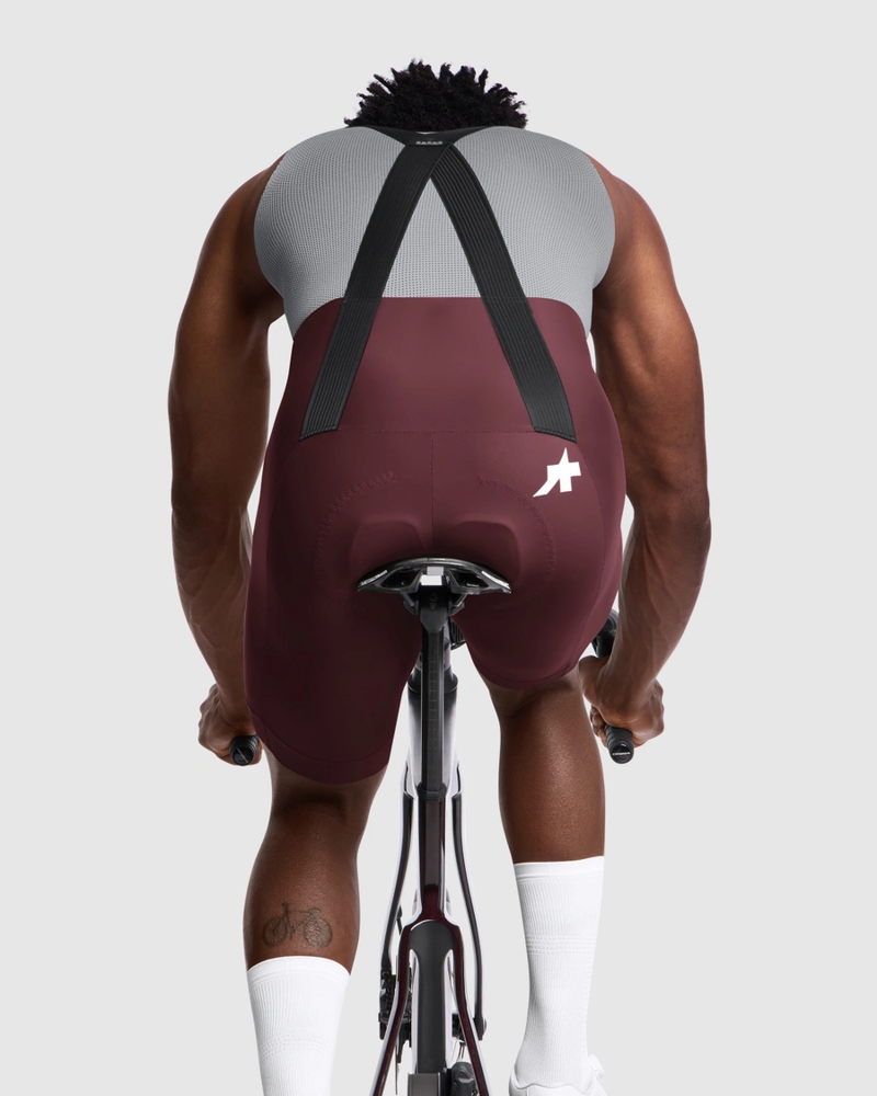 Assos Mille GT Cycling Bib Shorts S11 in Burgundy-2