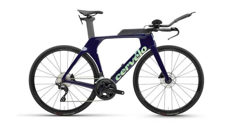 Cevelo P Series 105 Carbon TT Triathlon Bike in Deep Dahlia Blue