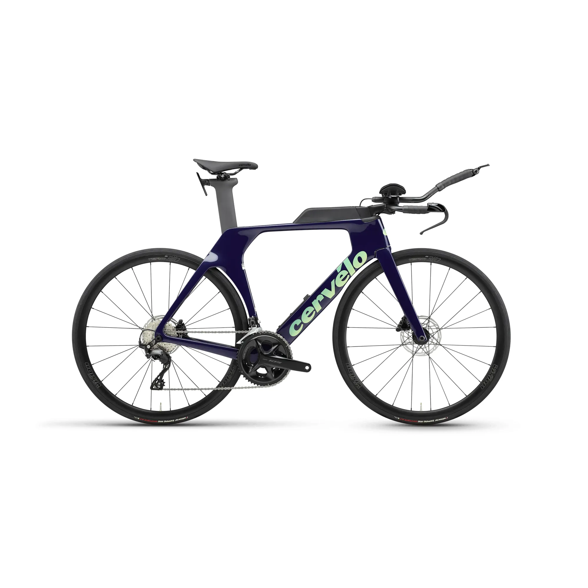 Cevelo P Series 105 Carbon TT Triathlon Bike in Deep Dahlia Blue