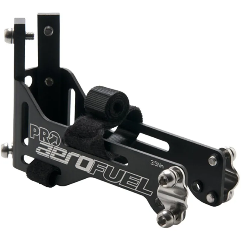 Pro Triathlon Saddle Double Rear Bottle Cage Mount in Black