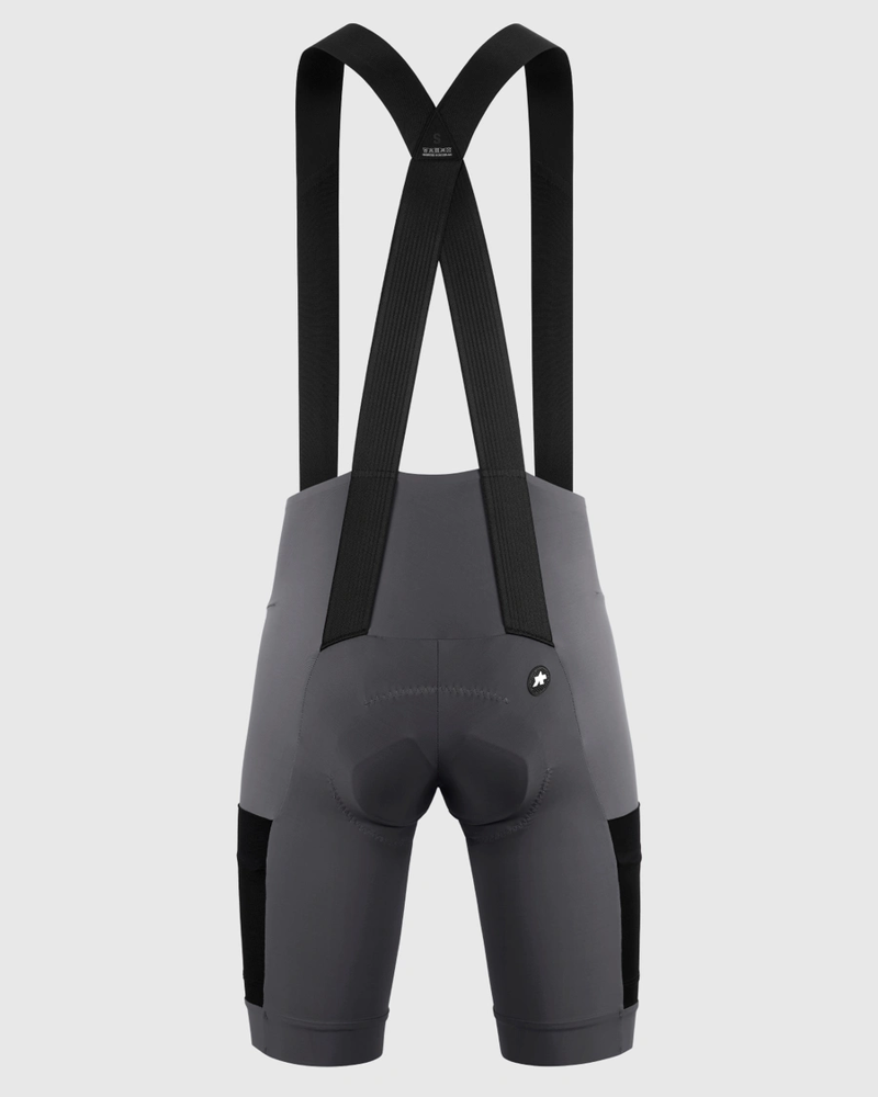 Assos Tactica Gravel Cycling Bib Shorts with Pockets T5 in Robust Grey-1