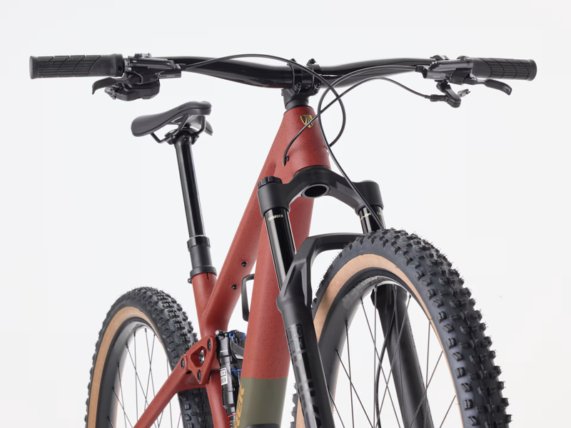 2026 Trek Top Fuel 9.8 Carbon Mountain Bike in Sedona Red/Pennyflake-1