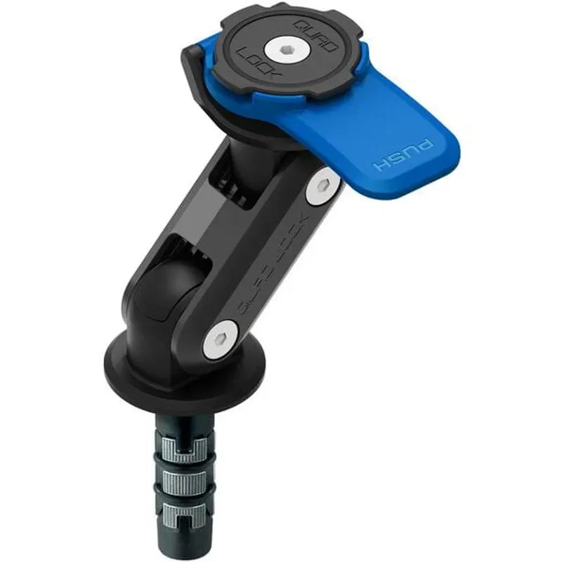 Quad Lock Motorcycle Fork Stem Mount in Black/Blue