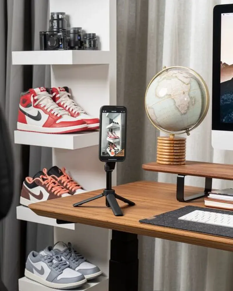 Quad Lock Mount Tripod Selfie Stick in Black-3