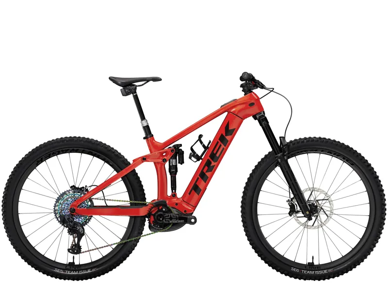 Trek Rail 9.9 CXR Electric Mountain Bike in Lava Red