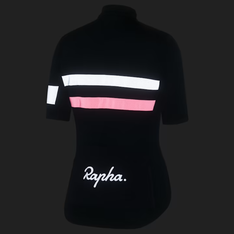 Rapha Womens Brevet Cycling Jersey Medium in Navy Pink-1