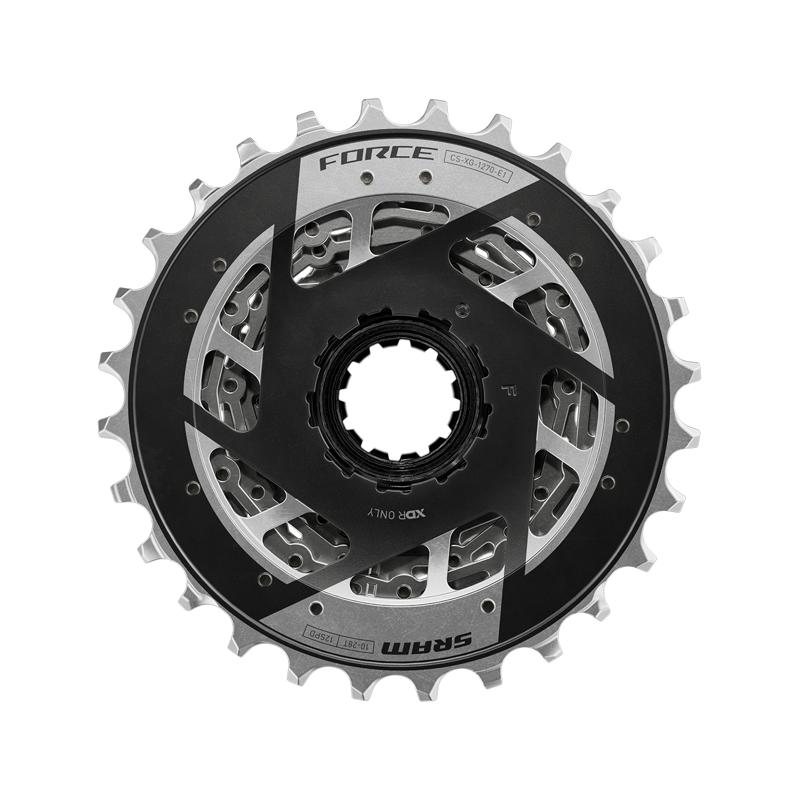 SRAM Force XG-1270 12-speed 10-33T Road Cassette in Silver-10