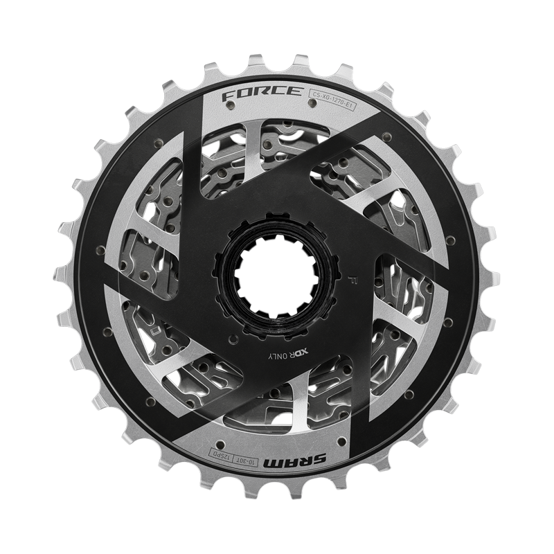 SRAM Force XG-1270 12-speed 10-33T Road Cassette in Silver-12