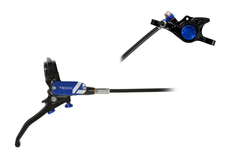 Hope Tech 4 X2 Post Mount Brake No Rotor in Black/Blue-1