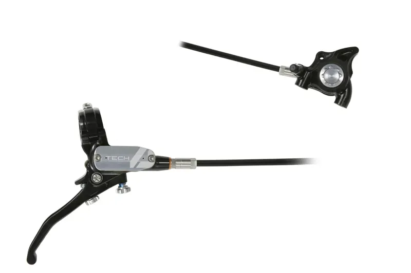 Hope Tech 4 X2 Flat Mount Disc Brake No Rotor - Black/Silver-1