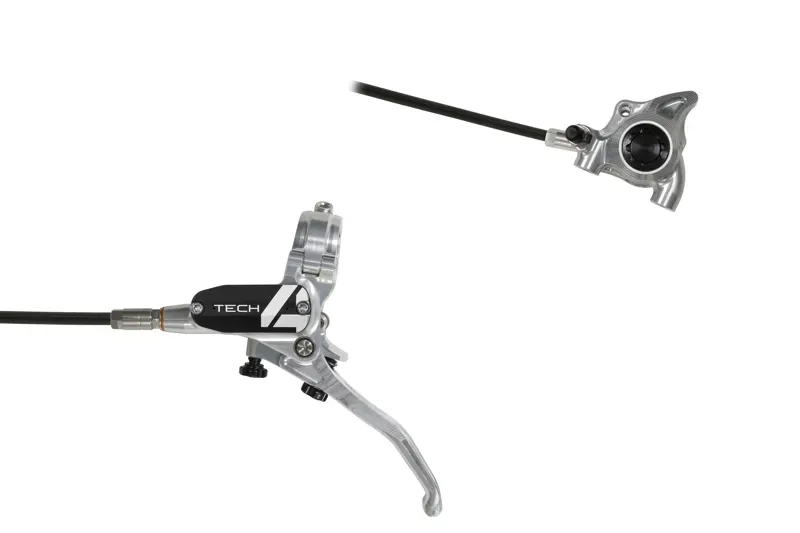 Hope Tech 4 X2 Flat Mount Disc Brake No Rotor - Silver/Black