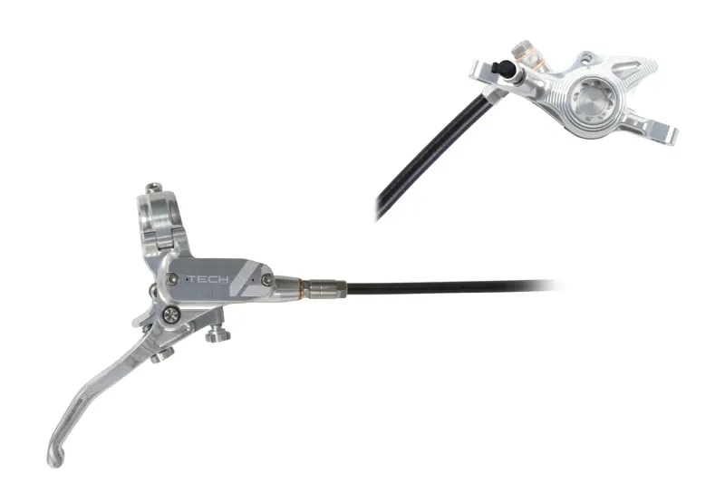 Hope Tech 4 X2 Post Mount Brake No Rotor in Silver/Silver-1