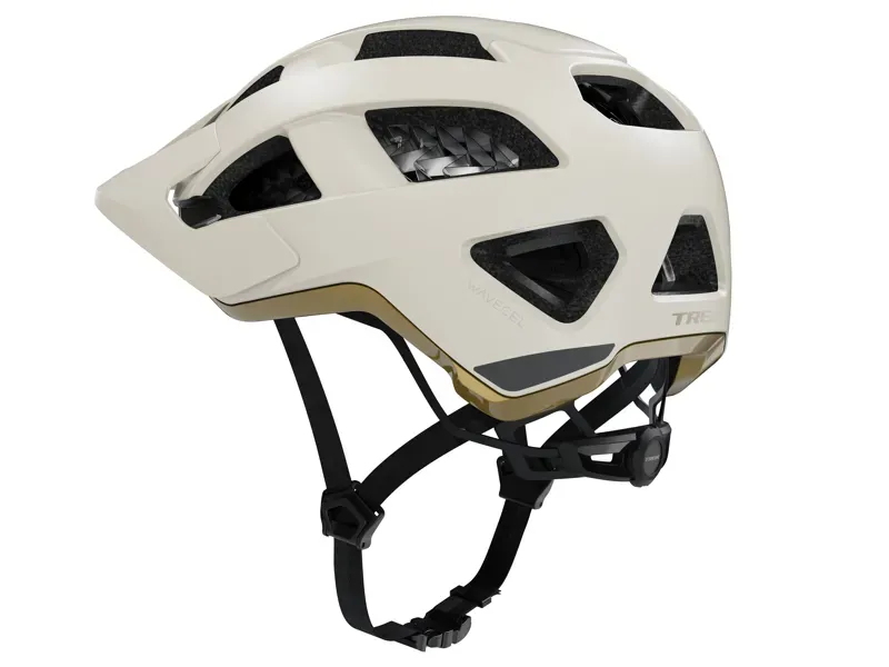 Trek Quantum WaveCel Mountain Bike Helmet in Era White Gold-1