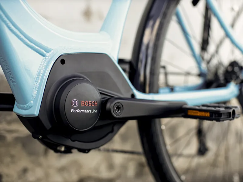 Trek Verve+ 2 Lowstep 300wh Electric Hybrid Bike in Blue-5