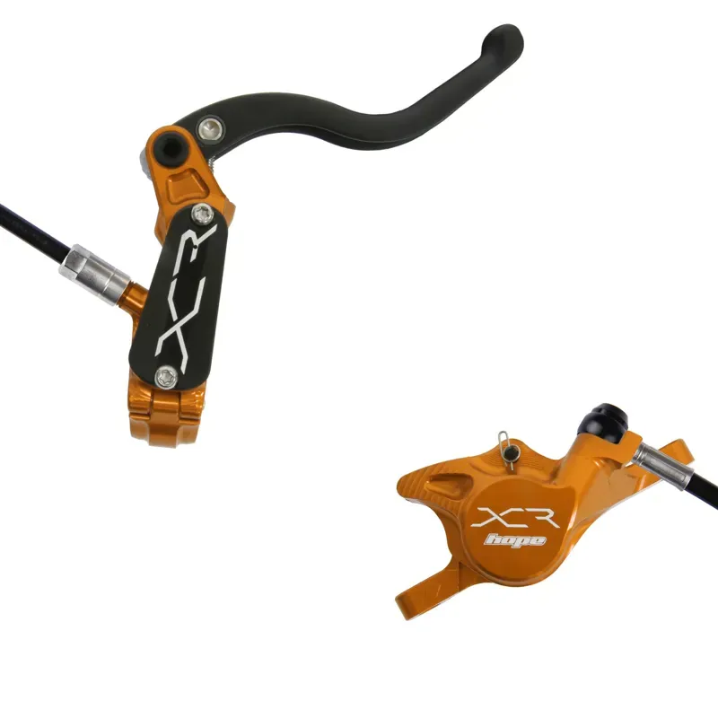 Hope XCR PRO X2 Hydraulic XC Brake with Post Mount Caliper in Orange-1