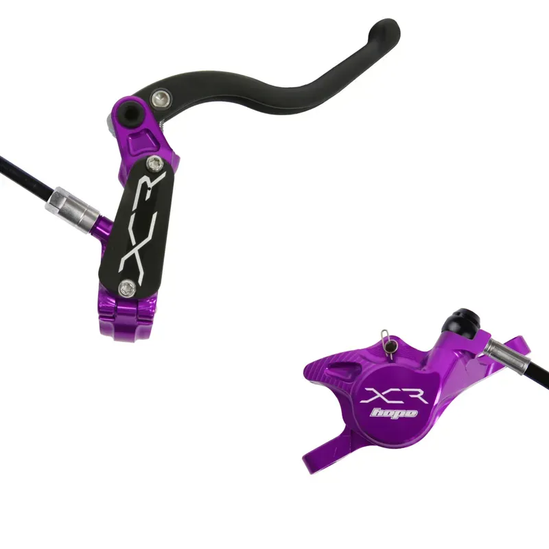 Hope XCR PRO X2 Hydraulic XC Brake with Post Mount Caliper in Purple-1