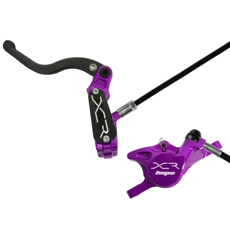 Hope XCR PRO X2 Hydraulic XC Brake with Post Mount Caliper in Purple-2