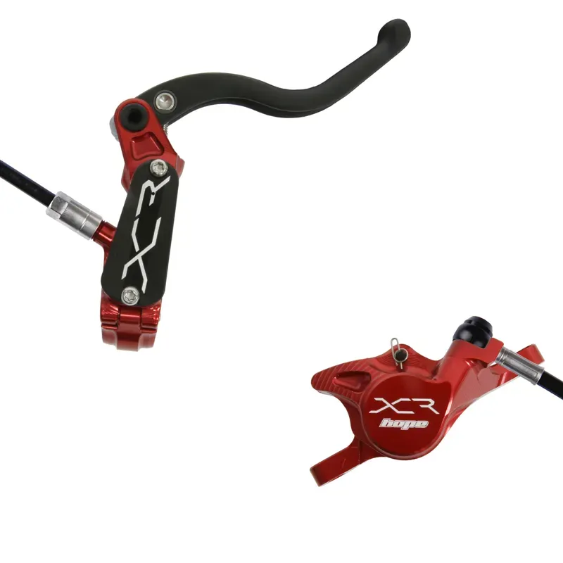 Hope XCR PRO X2 Hydraulic XC Brake with Post Mount Caliper in Red-1