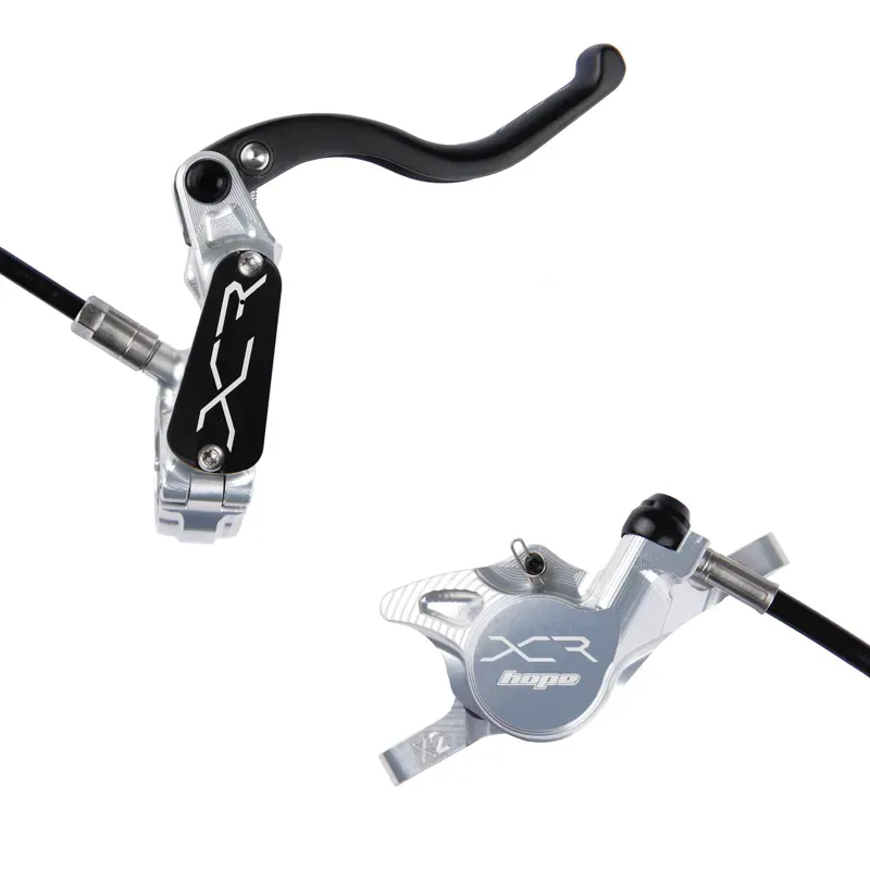 Hope XCR PRO X2 Hydraulic XC Brake with Post Mount Caliper in Silver-1